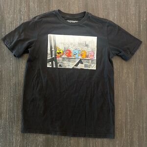 Pac-man Boys 10/12 Black T-shirt